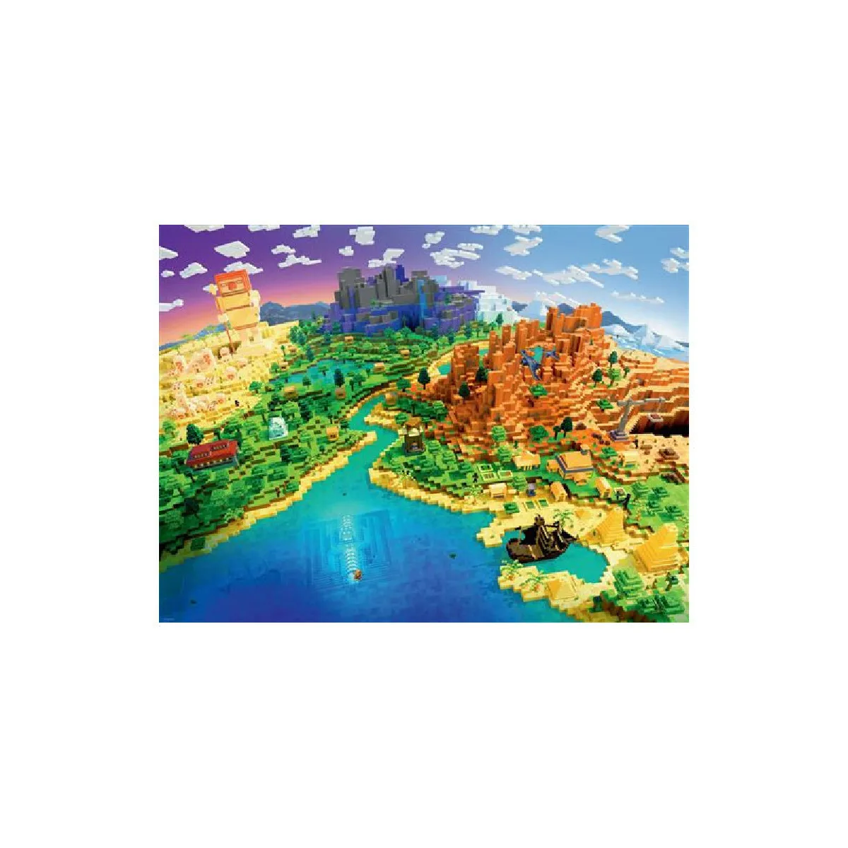 Puzzle Ravensburger 17189 1500 pièces Minecraft pour gamers - vue 2