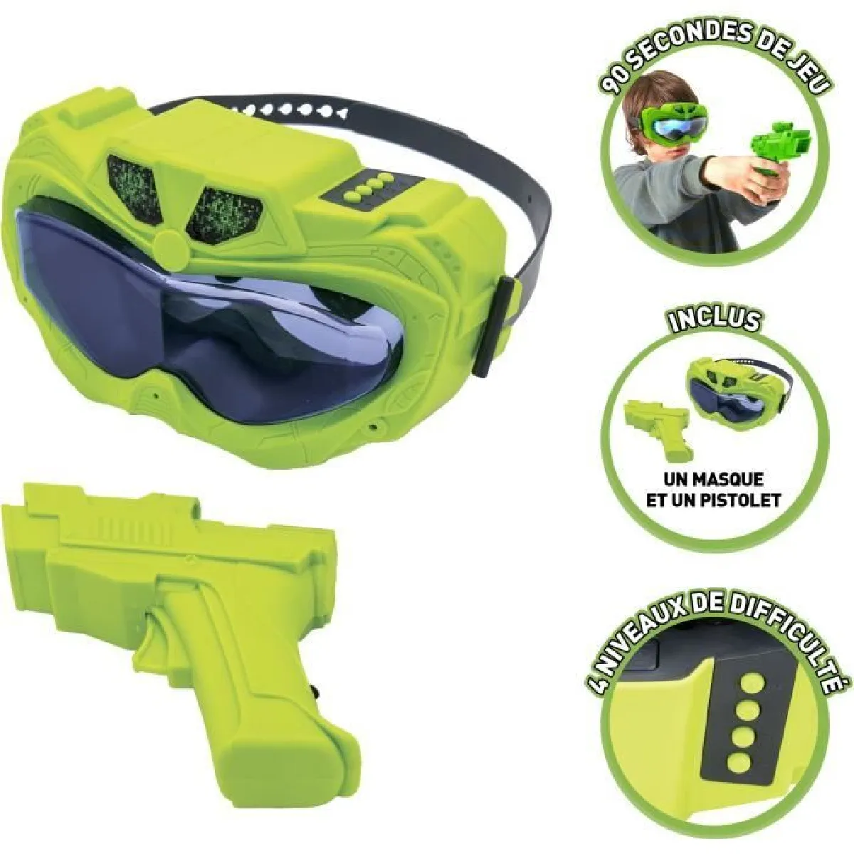 Silverlit Noir Jeu Interactif Alien Vision Avec Masque 3D Et Pistolet - Neuf - Image 6