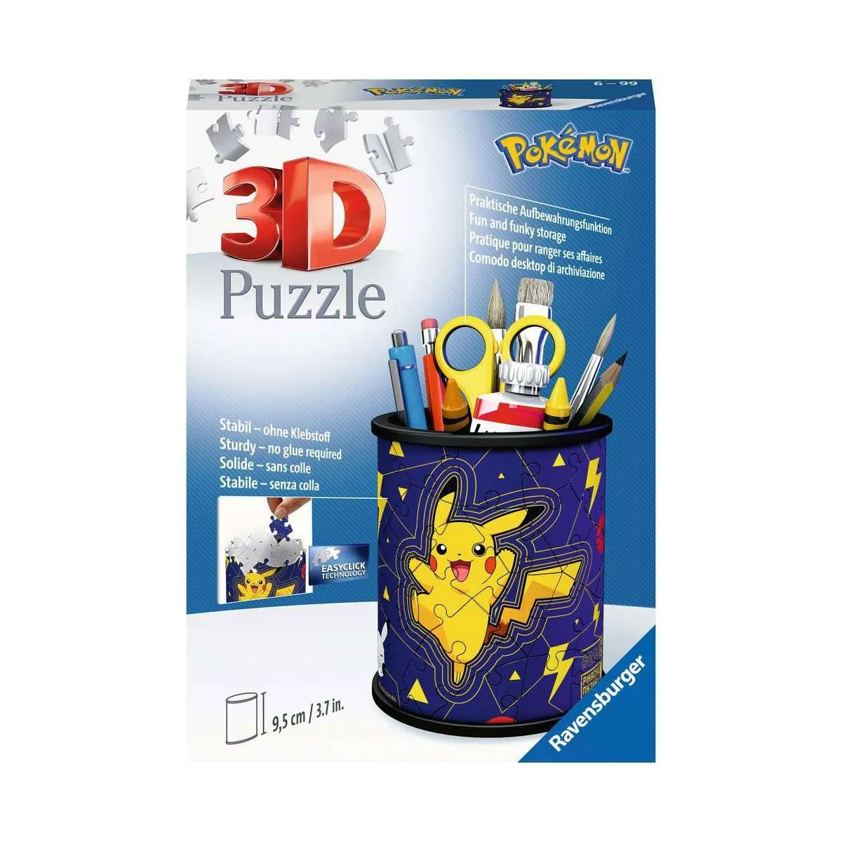 Puzzle 3D 54 pièces : Pot à crayons : pokémon Ravensburger France - vue 7