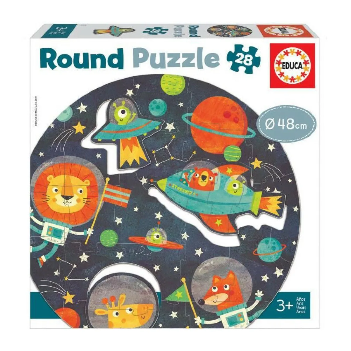 Educa Borras Educa Puzzle Rond Espace 28 Pièces