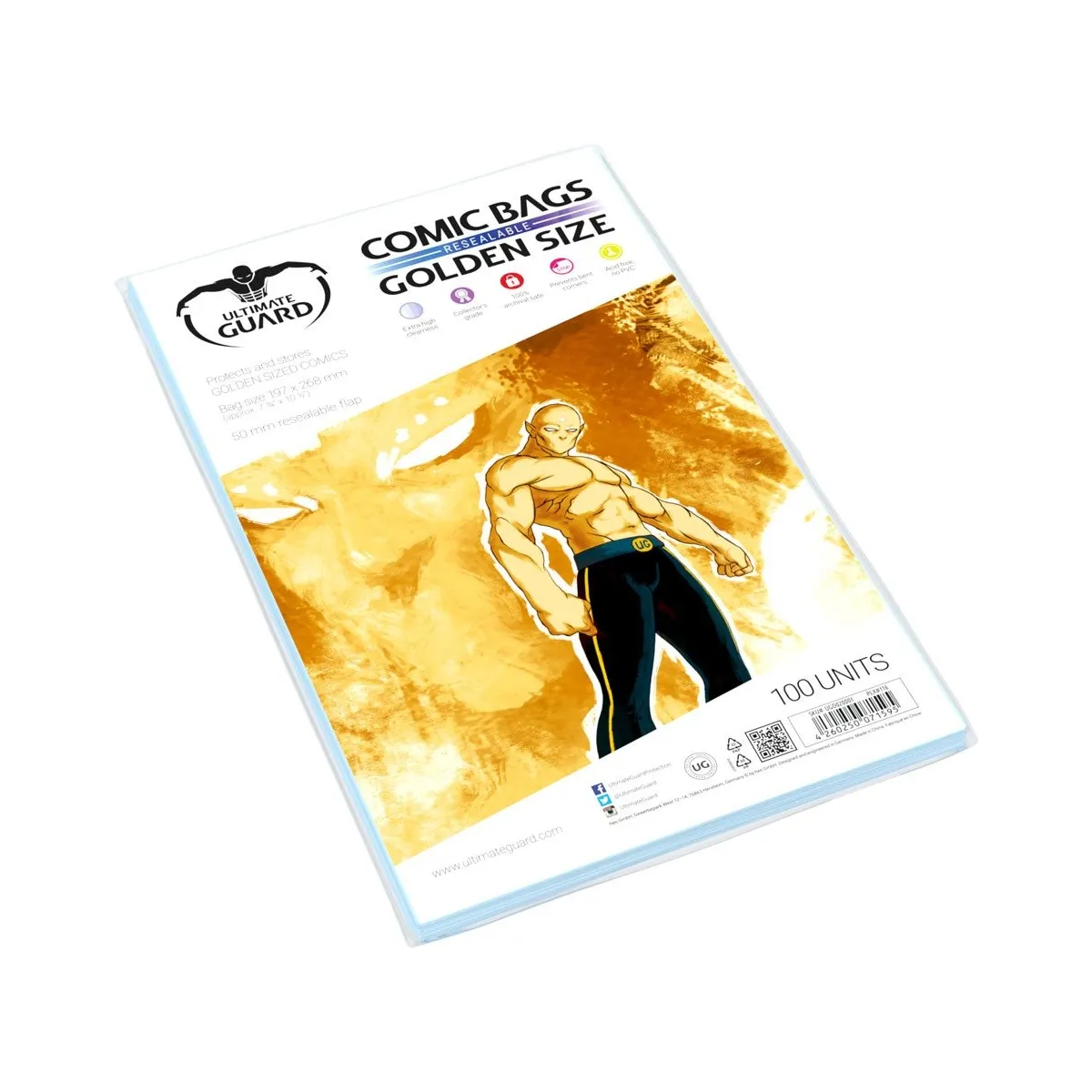 Ultimate Guard 100 Pochettes Comics Refermables