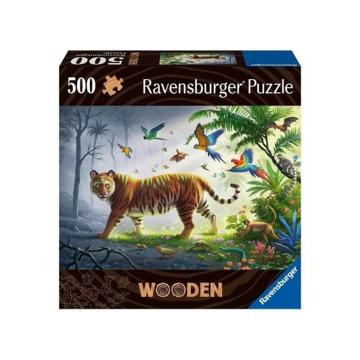 Puzzle en bois 500 pièces : Tigre de la jungle Ravensburger France