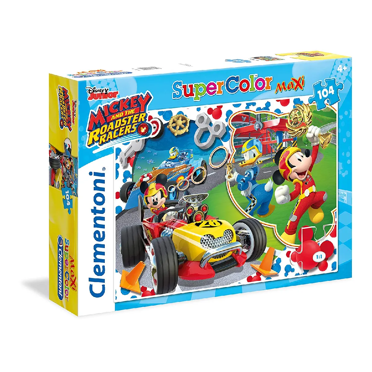Clementoni Supercolor Mickey Roadster Racers 104 Pièces