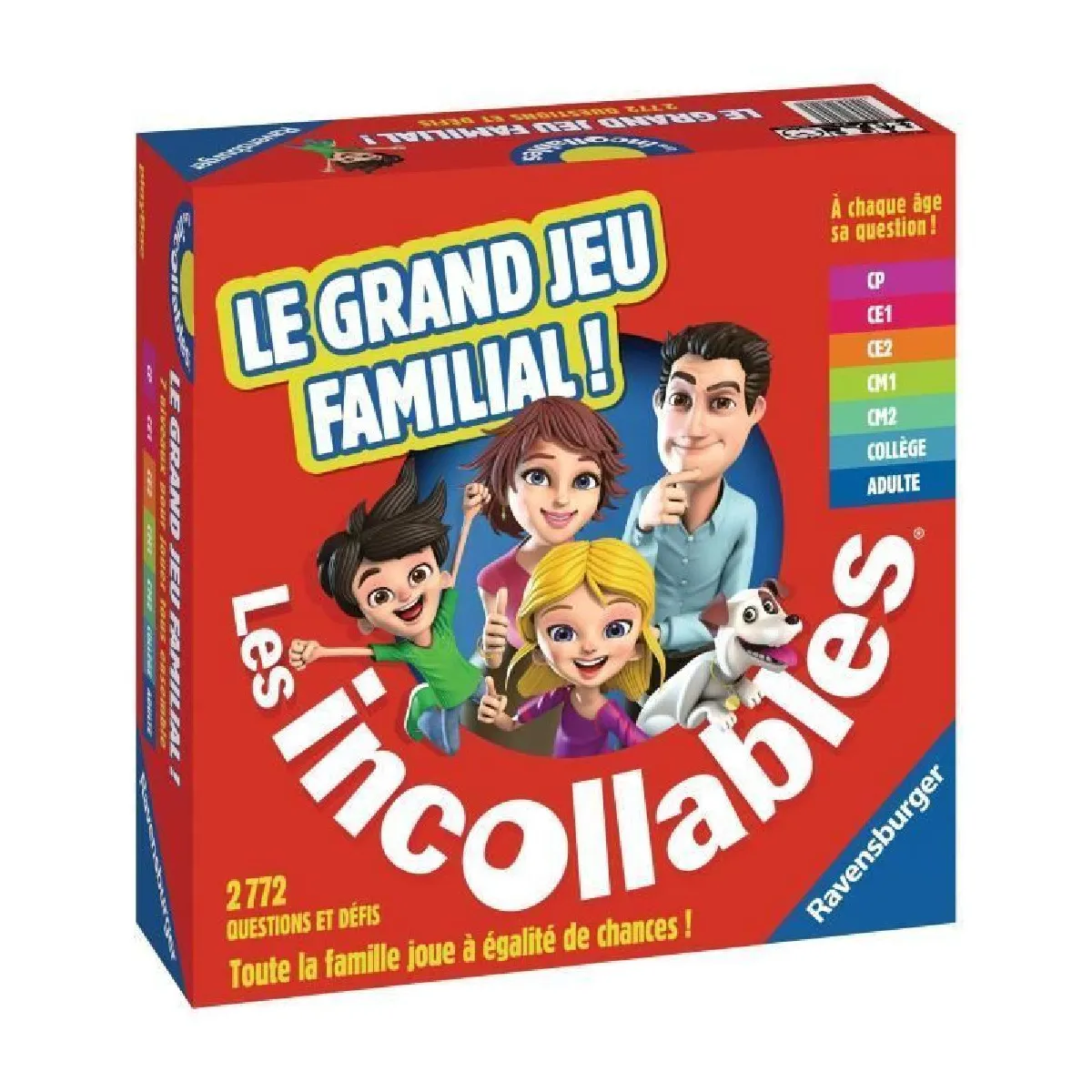 Ravensburger Le Grand Jeu familial des Incollables Jeu de quiz Jeu de quiz à jouer entre amis ou en famille 7 niveaux du CP à Adulte Mixte 26296 Version Française - vue 9