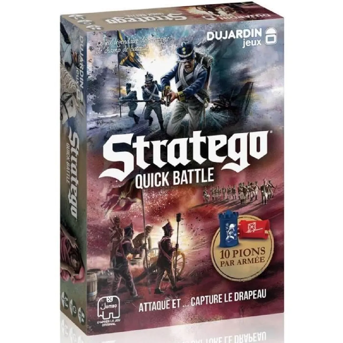 Dujardin Beige Jeu De Stratégie Stratego Quick Battle - Affrontez Vos Amis! - Neuf - Image 3