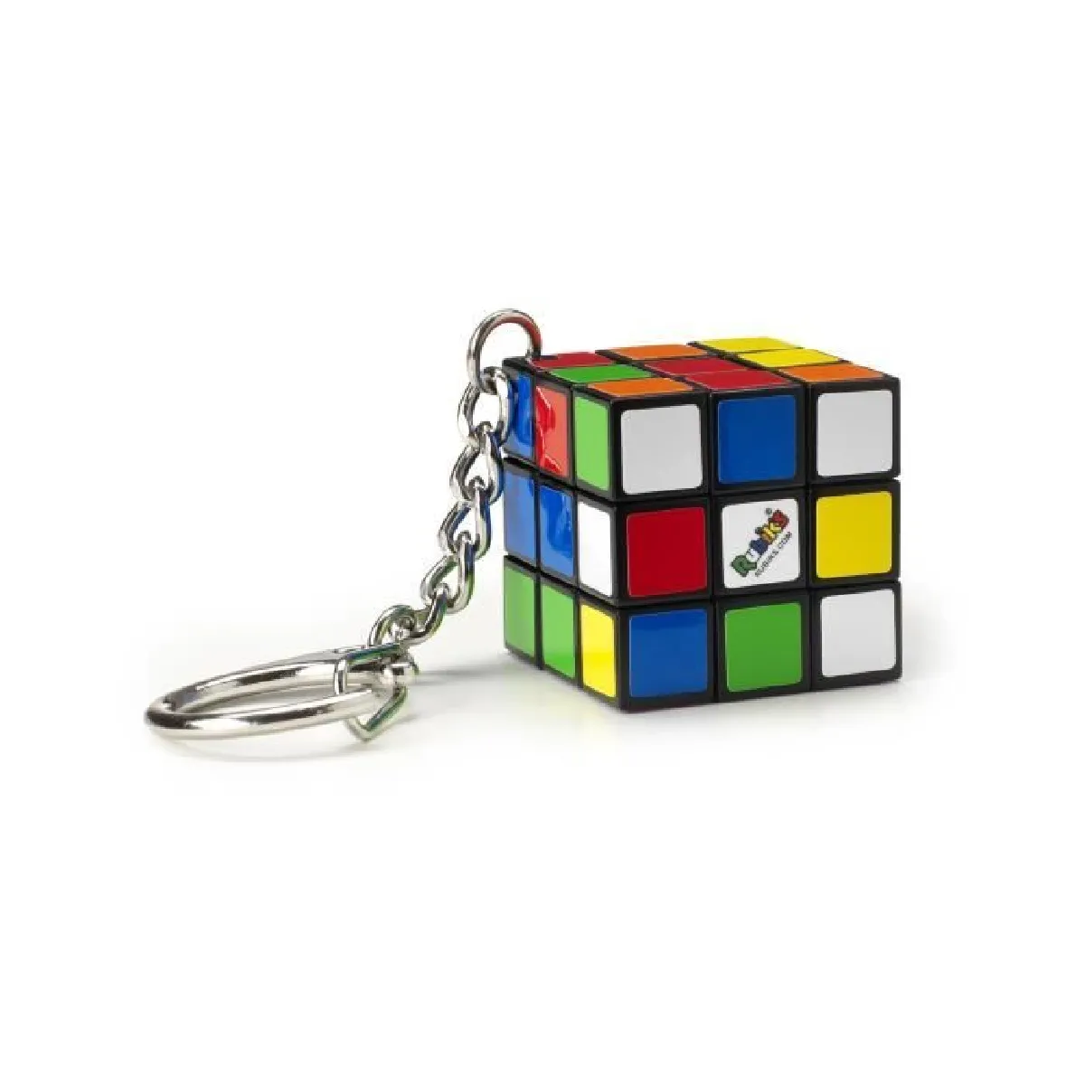 RUBIK' Cube 3X3 Porte CLÉS Jeu Casse Tête Coloré Rubik' Mini Puzzle 3x3 Orginial Correspondance Couleurs Cube Classique Résolution Problème Version Mini 6064001 Jouet Enfant et + - vue 2