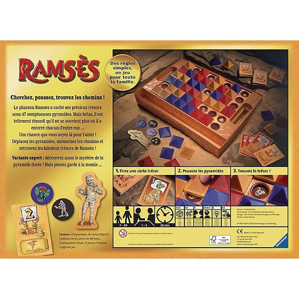Jeu De Société Ravensburger Ramsès – Jeu De Mémoire Et Stratégie Familial - vue 2