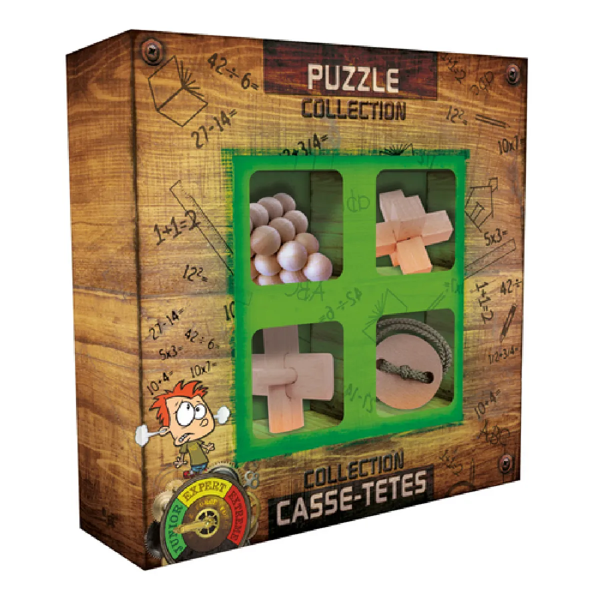 Eureka! Marron Eureka 3D Puzzle Jeu D'énigmes Junior Wooden4 Pièces Vert - Image 2