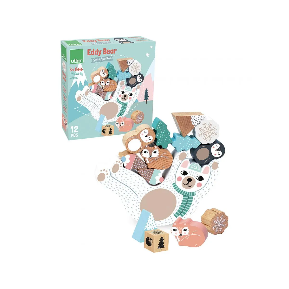 Vilac - Jeu d'équilibre en bois - Eddy l'ours polaire - 4 ans et+ - Image 4