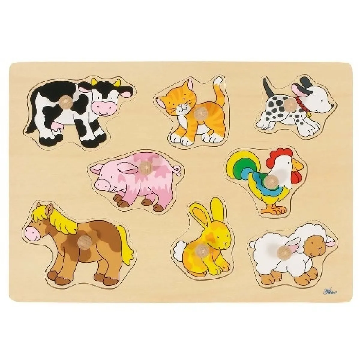 Goki Puzzle À Boutons Bébés Animaux 8 Éléments - Image 3