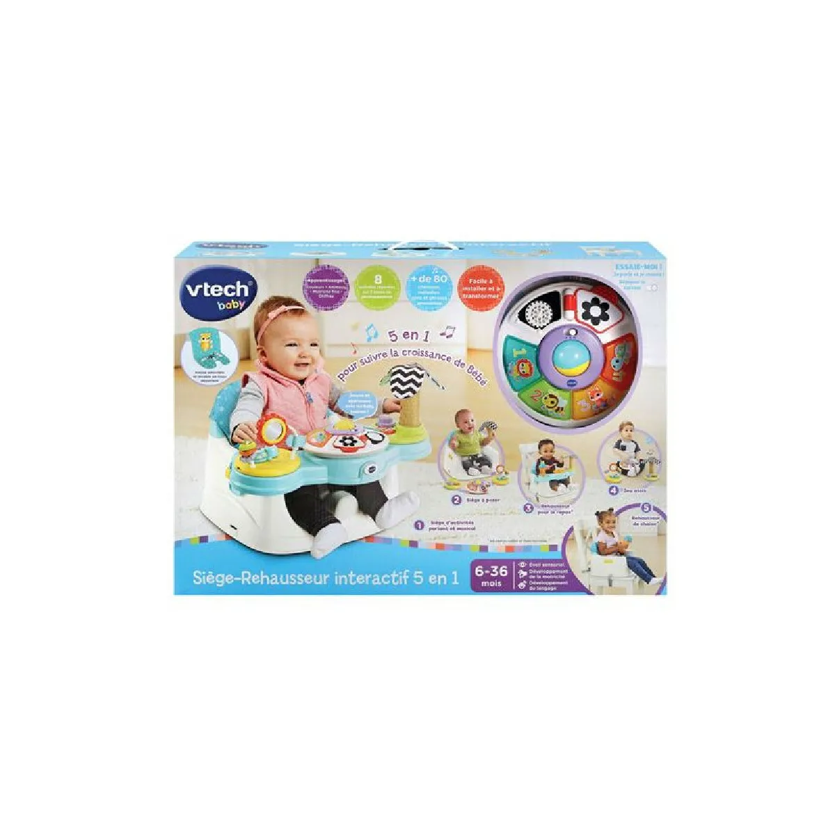 Vtech Baby Siège Réhausseur Interactif 5 En 1 - vue 2