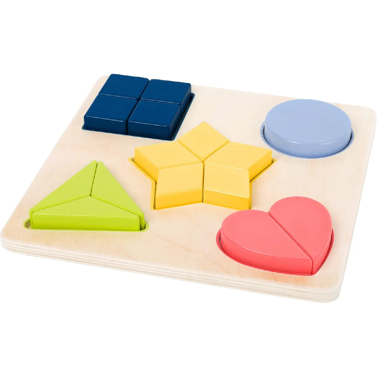 Small_foot puzzle en bois formes éducatives - 15 pièces