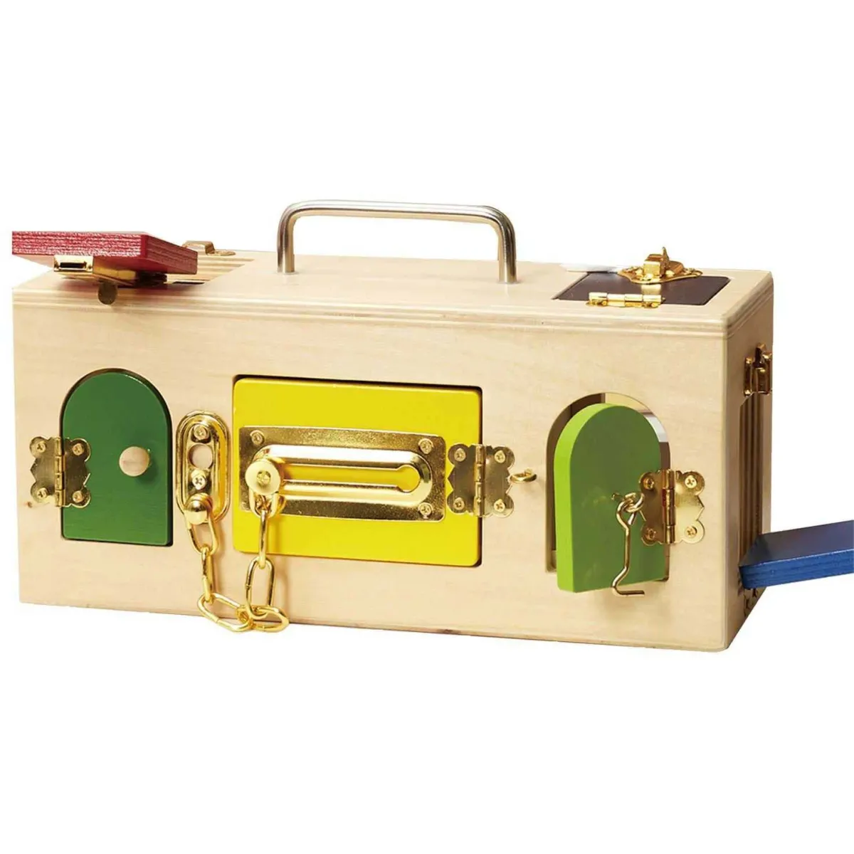 Jeux 2 Momes Jeu D'éveil Sensoriel En Bois Serrures - Multicolore - Image 3