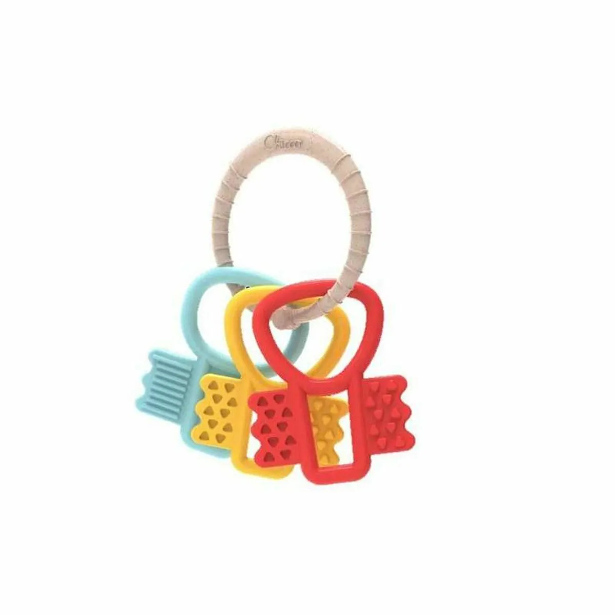 Chicco Hochet Clés Colorées Ecoplus porte clés en plastique recyclé trousseau de clés colorées facile à tenir et léger expérience tactile et stimulation de la gencive 3 - vue 3