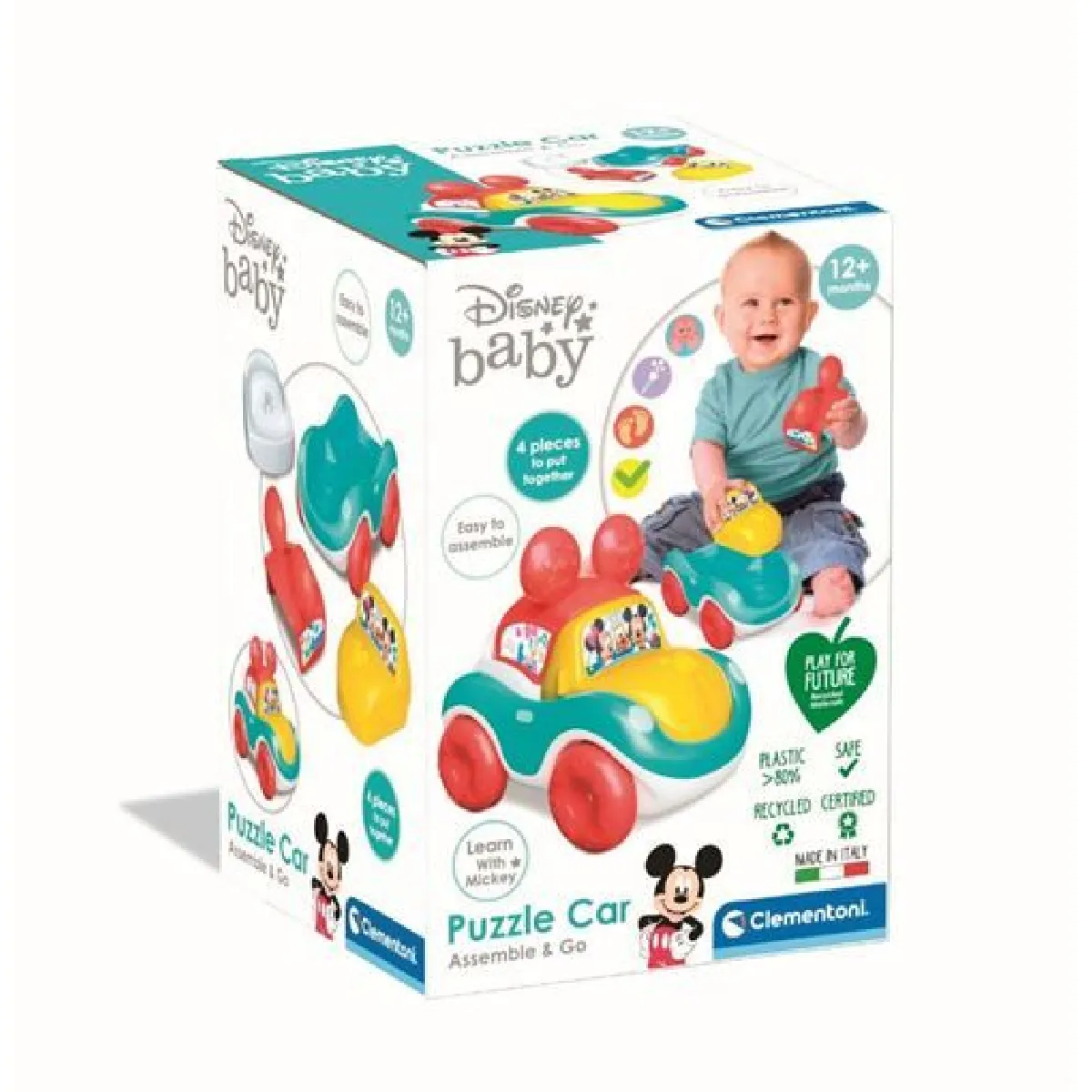 Clementoni 17722 Voiture Puzzle Disney Baby Voiture Enfant Voiture Disney Jouet d'Éveil Éducatif Bébé Jouet Jeu Premier Âge Jouet Motricité Bébé - vue 7