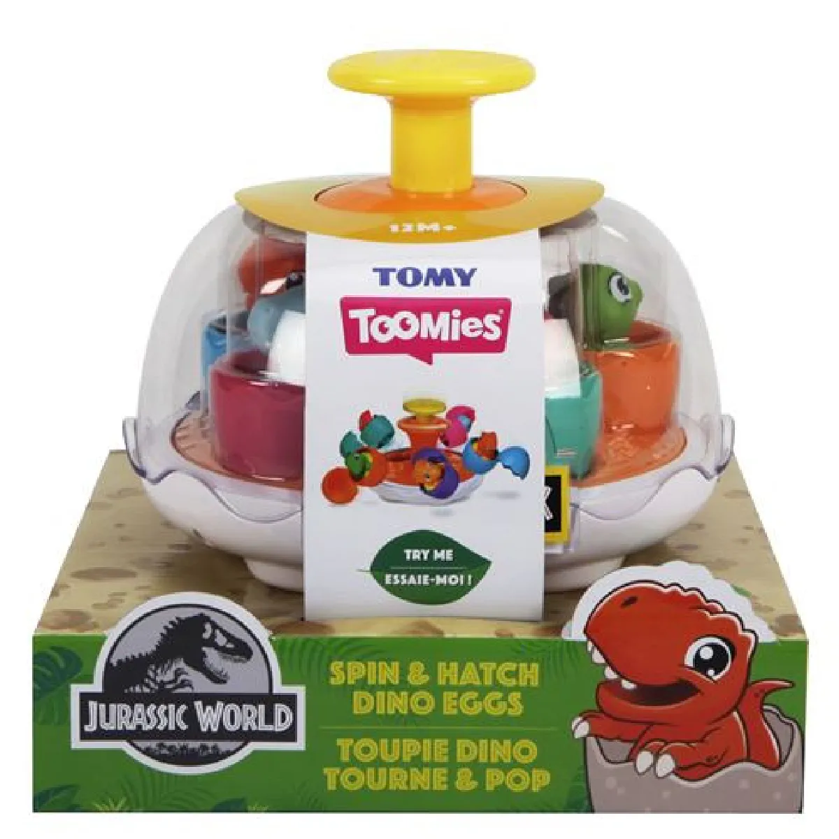 TOMY Jeu d'éveil Toupie Dino Tourne et Pop TOMY Jeu d'éveil Toupie Dino Tourne et Pop