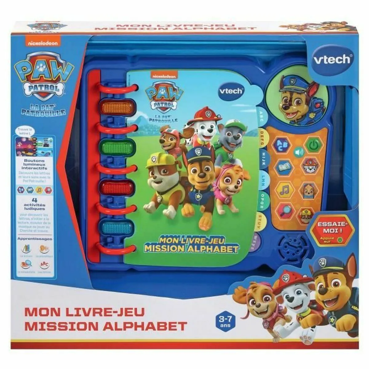 VTech Pat' Patrouille Mon Livre Jeu Mission Alphabet Jeux Éducatifs Livre Sonore et Musical Jouet Paw Patrol Cadeau Enfant de à Contenu en Français - vue 9