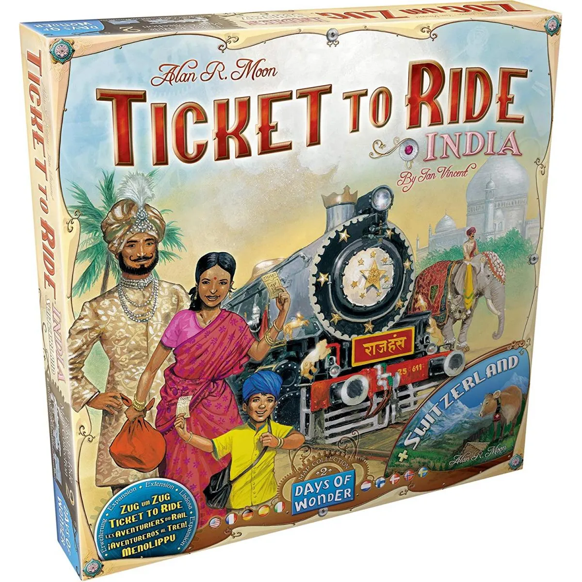 ASMODEE Aventuriers du Rail Inde et Suisse