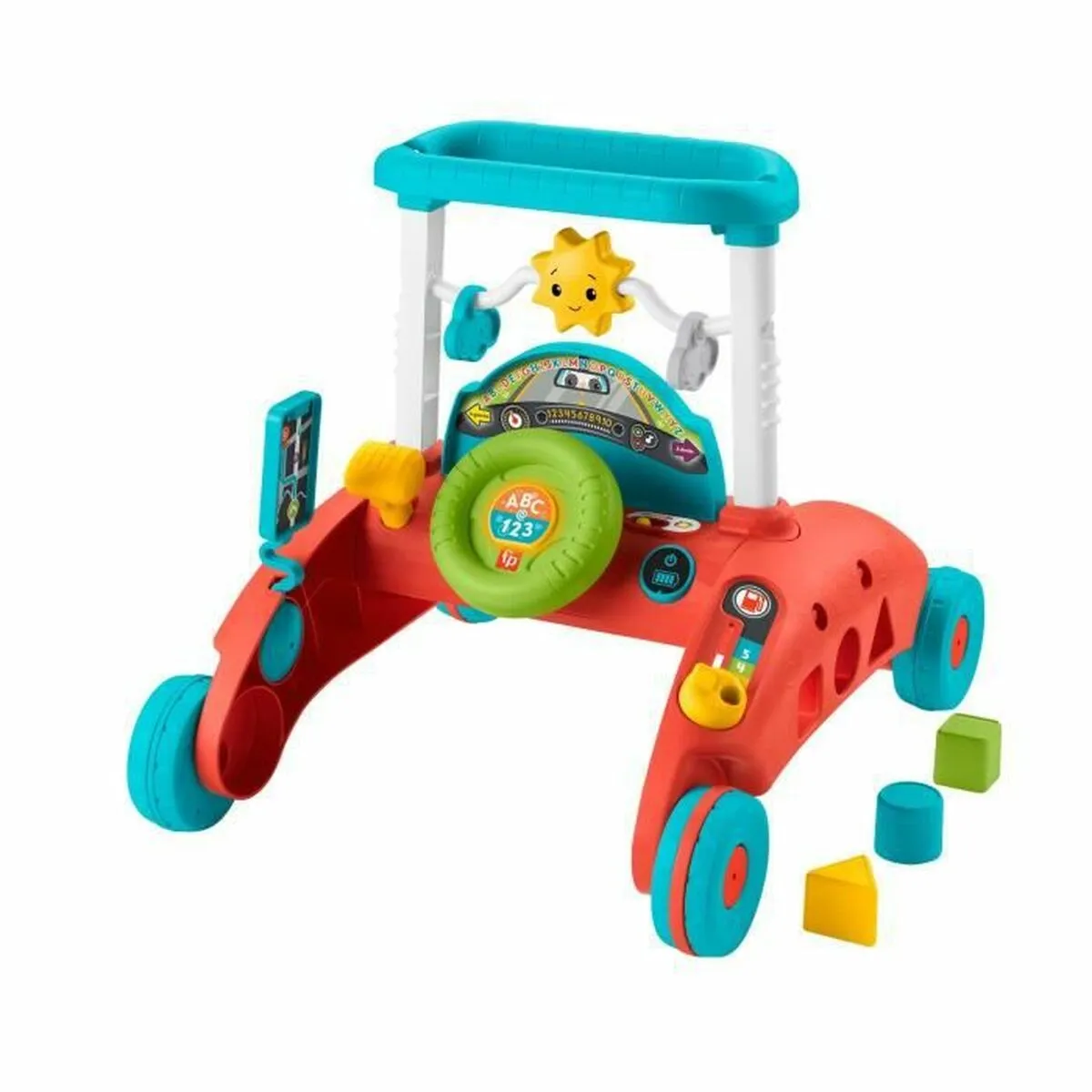Fisher Price Trotteur à 2 côtés Rythme Stable et Régulier version française trotteur interactif inspiré des voitures avec activités et chansons éducatives Jouet Enfant Dès HJP43