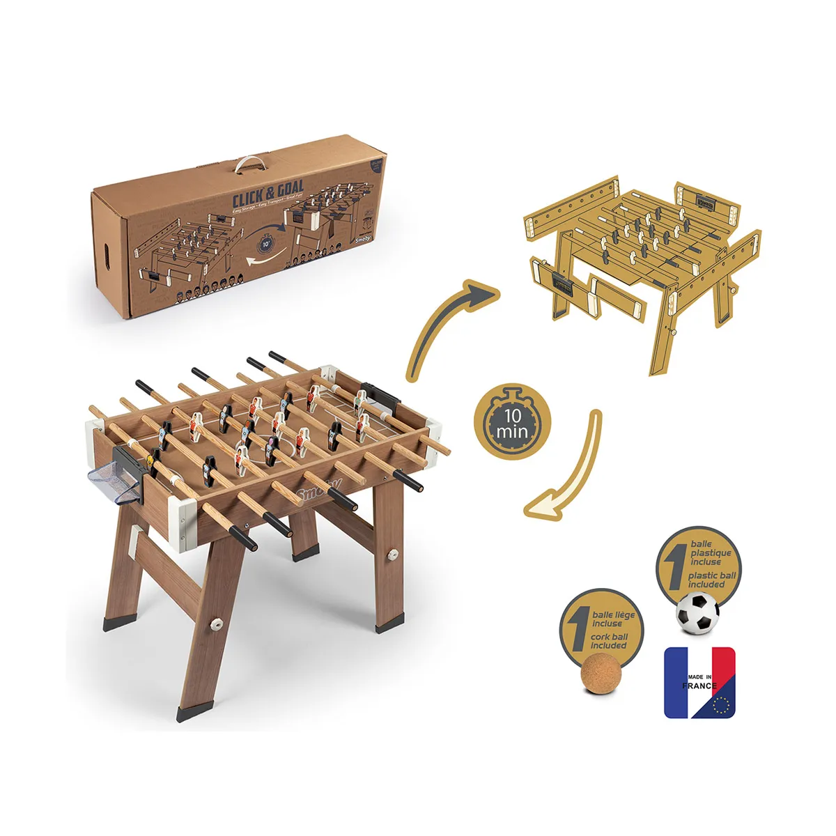 Smoby Baby Foot Click et Goal