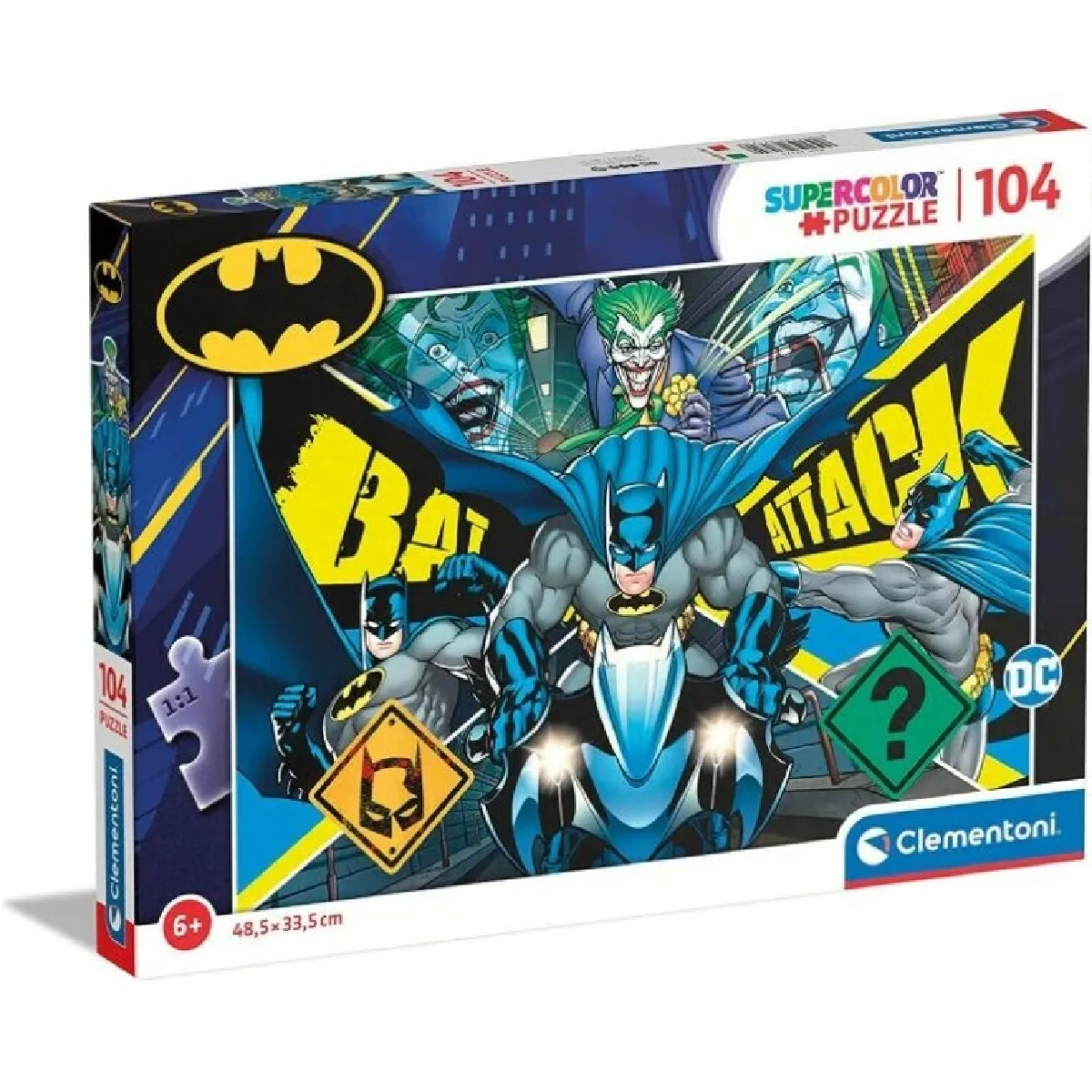 Clementoni Batman Supercolor Puzzle Batman 104 Pièces Enfants Puzzle Dessin Animé Fabriqué en Italie 27174 - vue 9