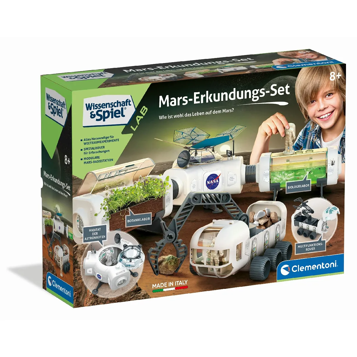 Clementoni Clementoni 59289 Kit d'exploration de Mars avec Station Spatiale et Rover Spatial de la NASA pour Enfants à partir de
