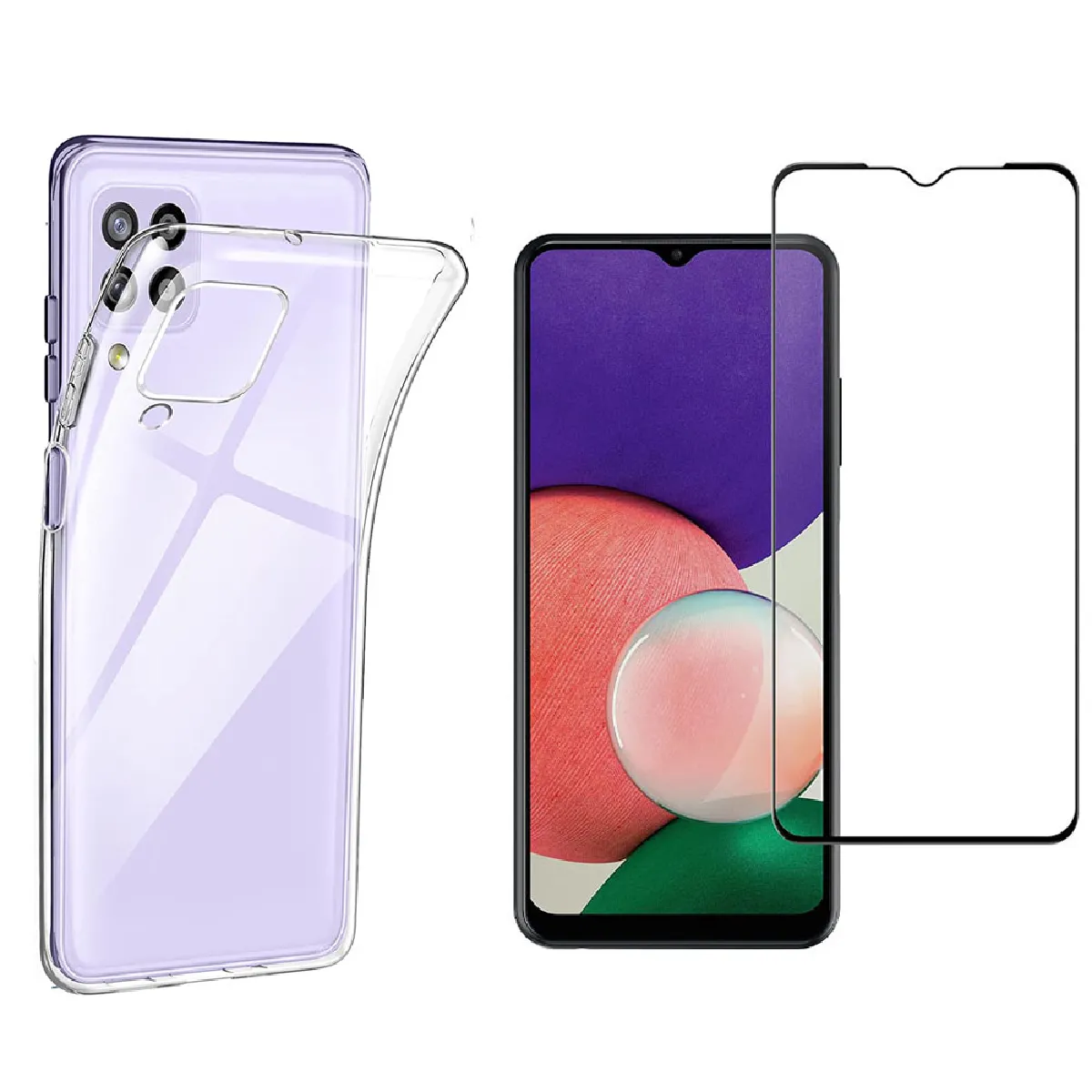 Xeptio Coque Avec Protection D'écran Pour Samsung Galaxy A22 4G
