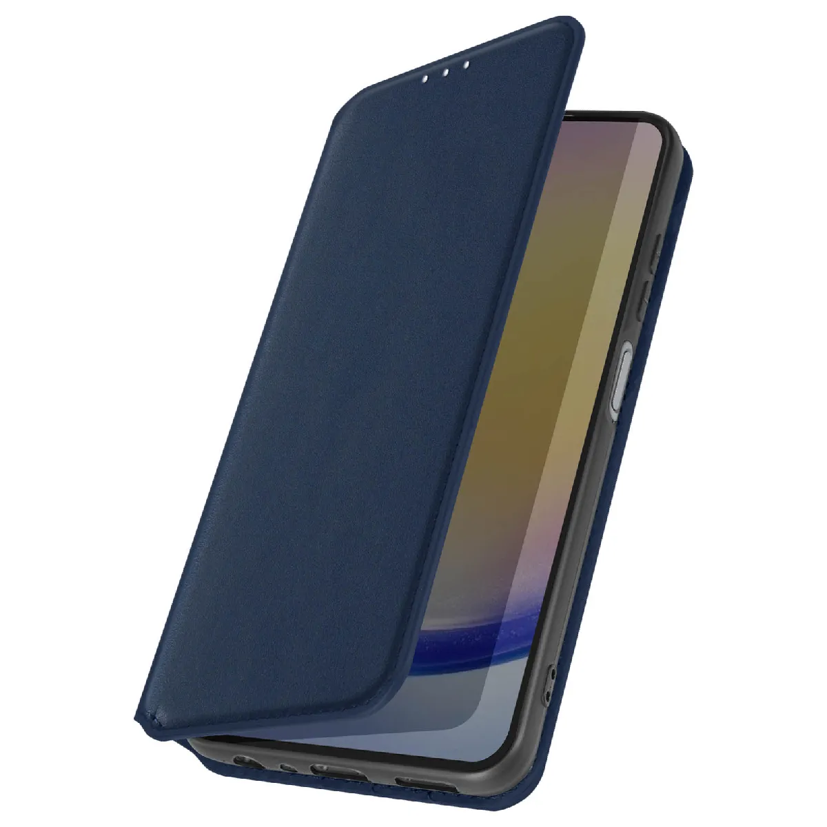 Avizar Bleu Étui Pour Galaxy A25 Porte-Carte Support Vidéo Clapet Magnétique Nuit
