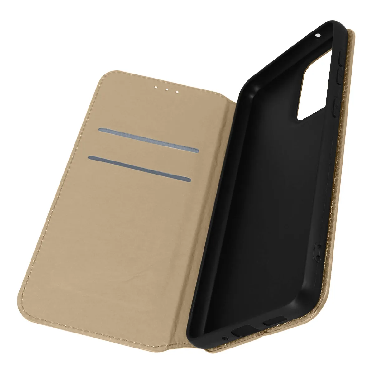 Avizar Housse Samsung Galaxy A33 5G Clapet Portefeuille Support Vidéo Doré