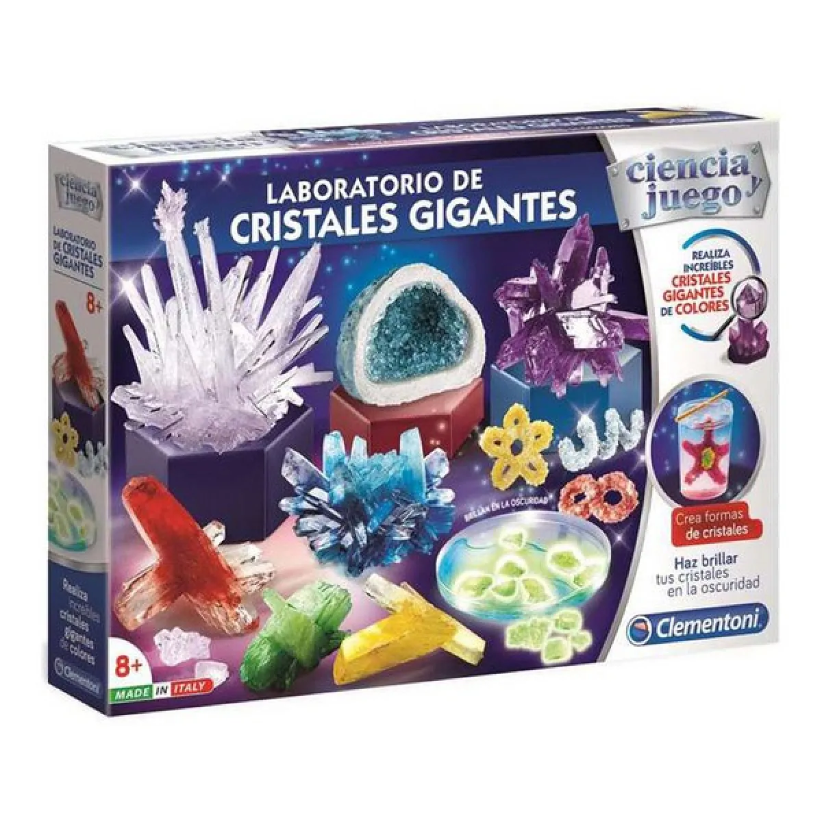 Ciencia y Juego Science y Jeu – Laboratoire de Cristaux géants Clementoni 55322 Couleurmodèle Assorti