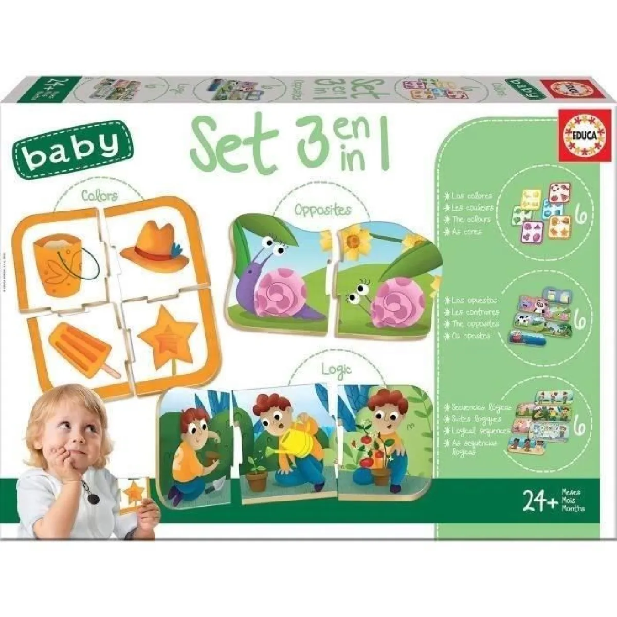 Set de 3 jeux éducatifs bébé Set de 3 jeux éducatifs bébé