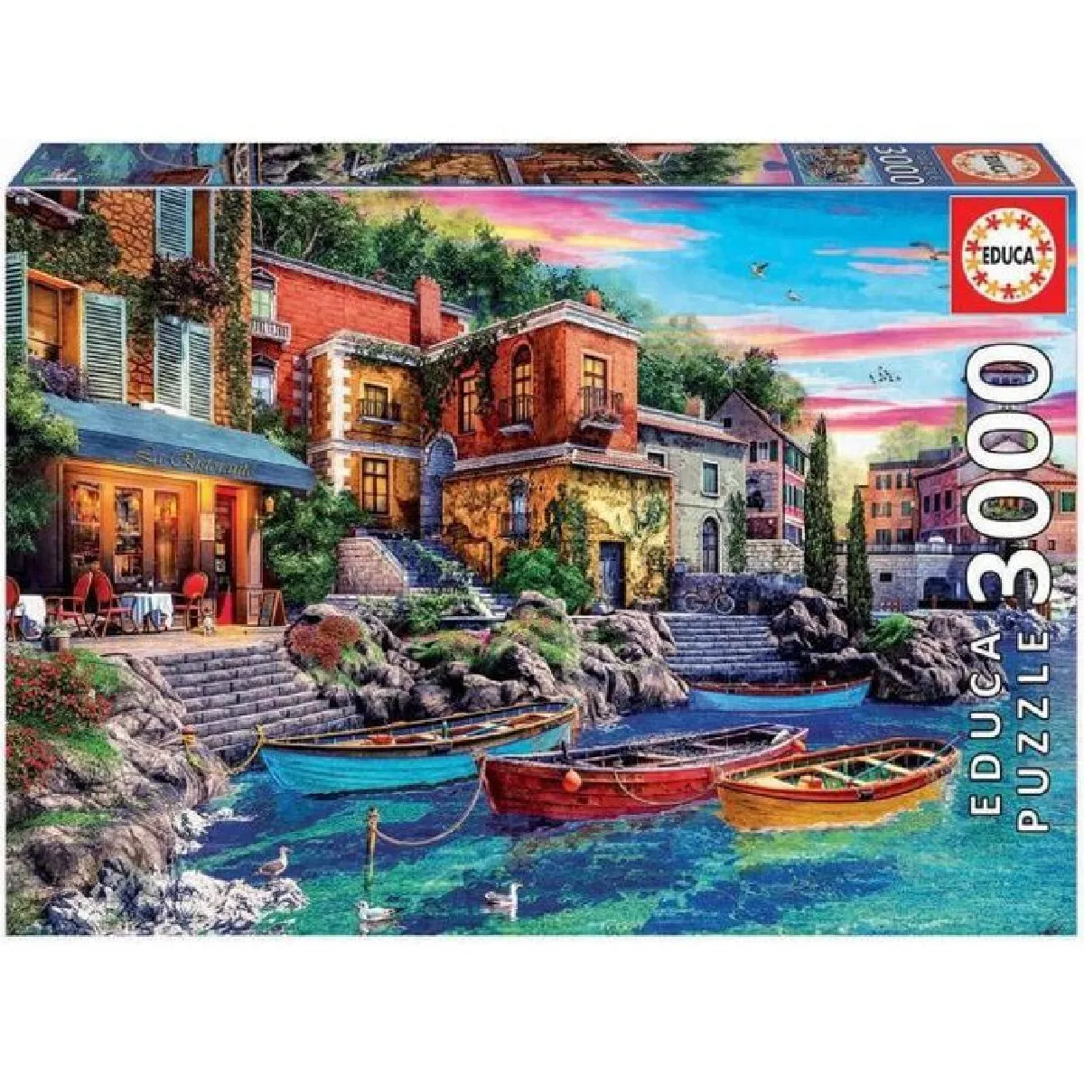 Educa Puzzle coucher de soleil à Côme - 3000 pièces