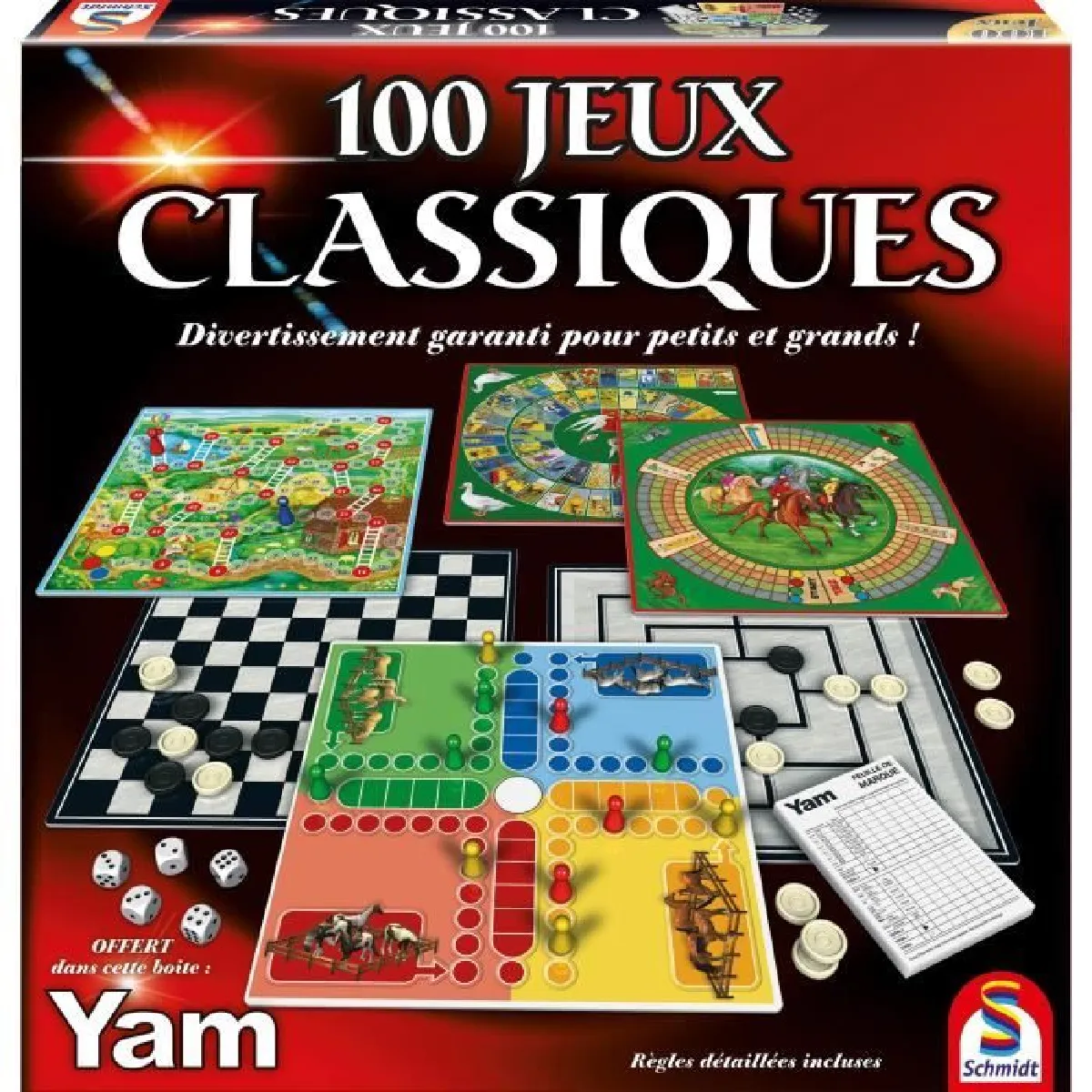 Schmidt Spiele Blanc Jeux De Société 100 Jeux Classiques Gmbh - Image 4