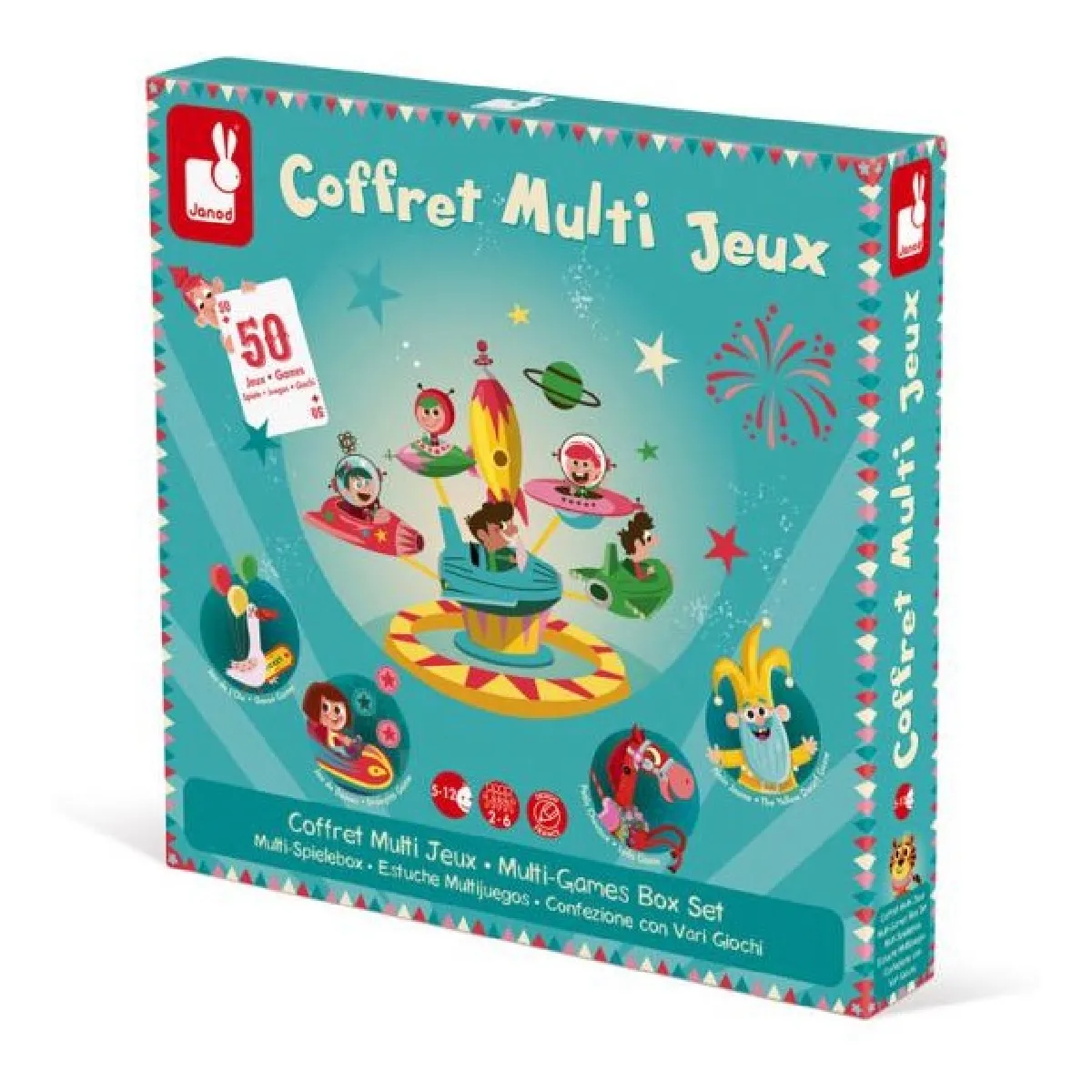 Juratoys-Janod - Coffret Multi Jeux Carrousel