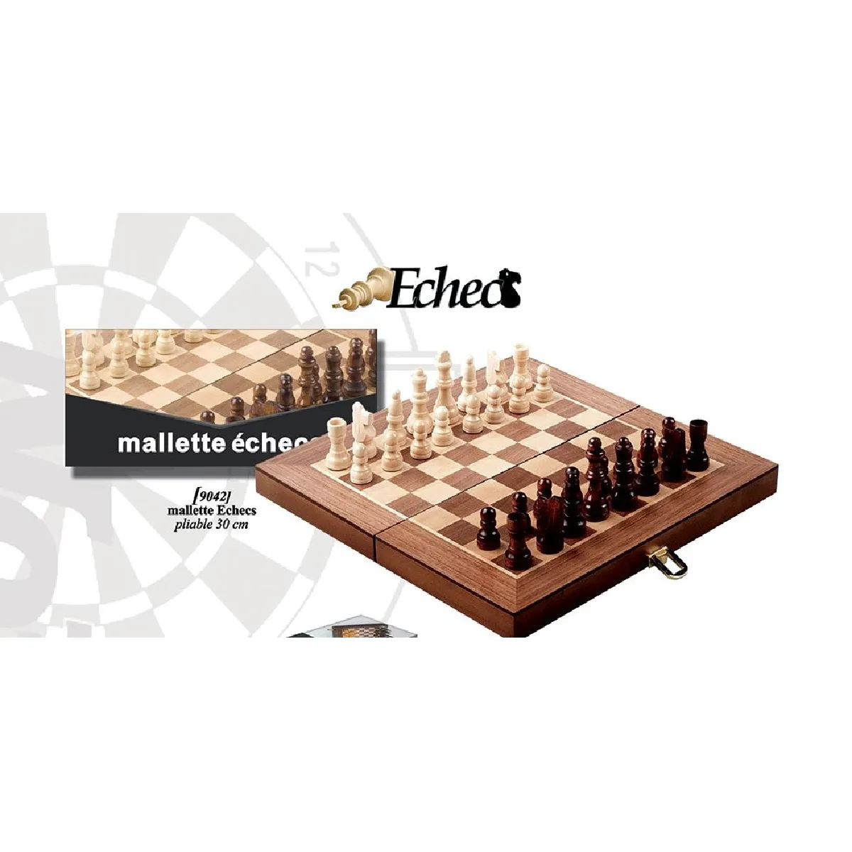 Non Communiqué Multicolore Jeu D’échecs Bois En Mallette 30 Cm - Image 2