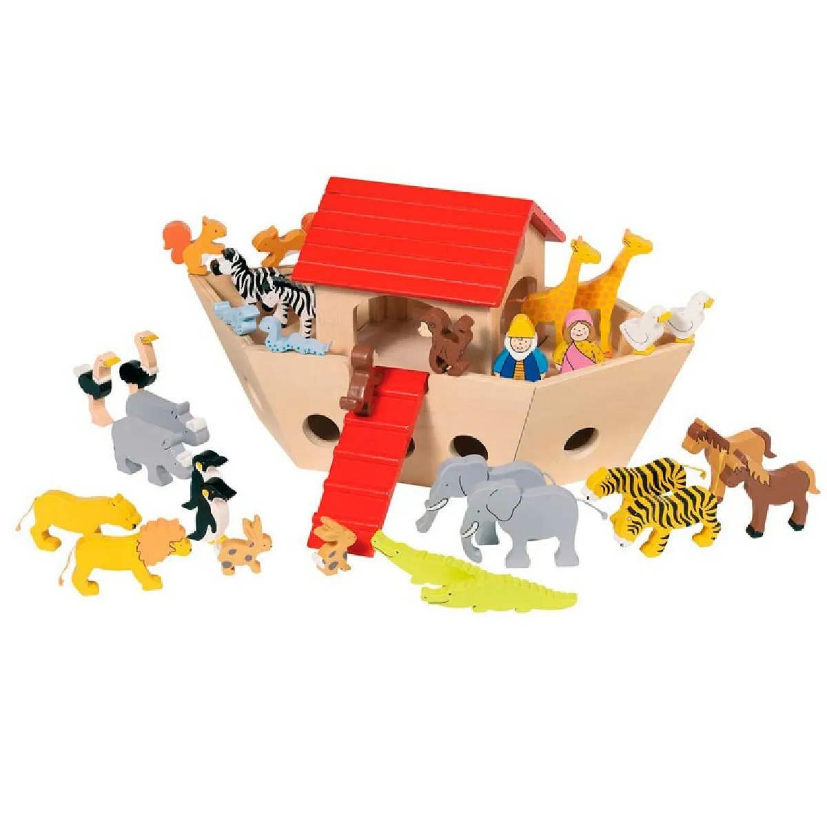 Goki Arche de Noé jouet en bois - 35 pièces Goki Arche de Noé jouet en bois - 35 pièces