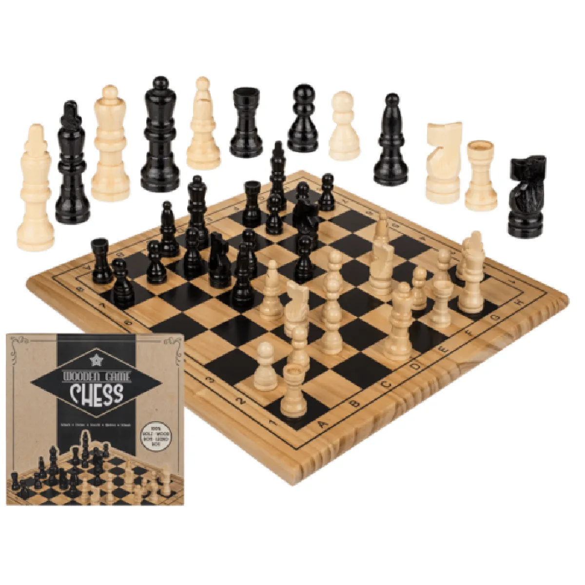 Non Communiqué Jeu D'echecs En Bois Magneticland Grand Modèle - Image 4