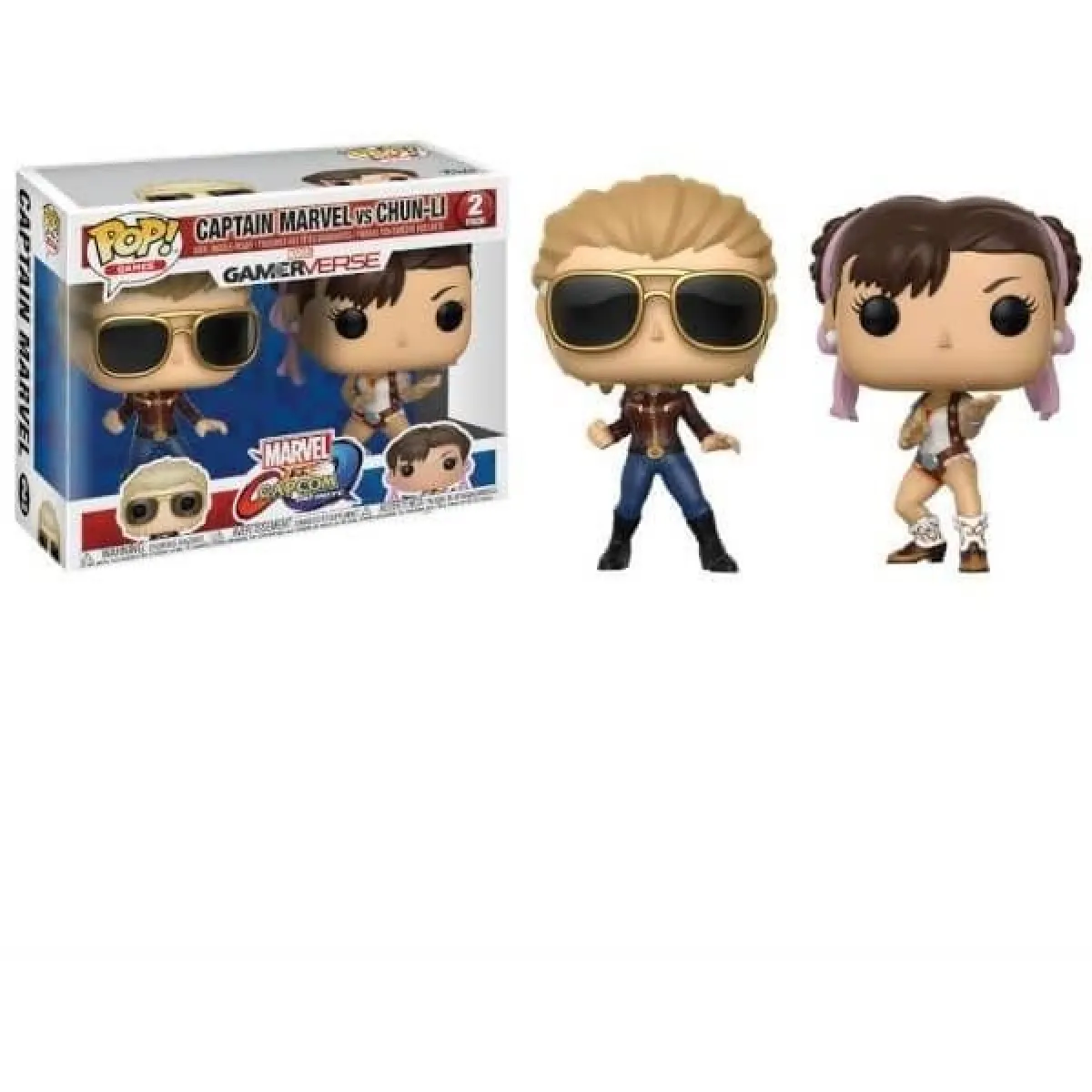 FUNKO Marvel VS Capcom Captain Marvel VS Chun Li - vue 1