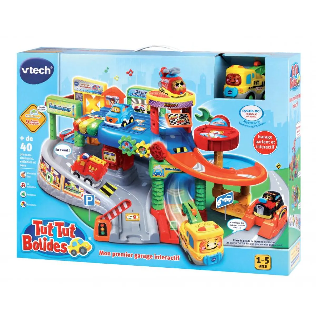 VTech Tut Tut Bolides Globetrotter Super Set avec Bus Globe Trotteur Multilingue Circuit Voitures 6 Zones Magiques Cadeau Enfant de à Contenu en 6 Langues - vue 9