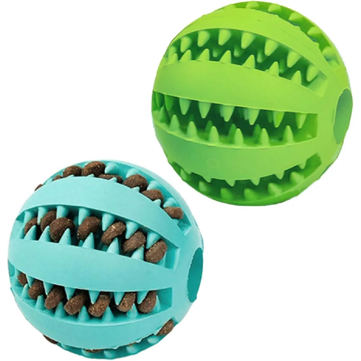 Comparer les prix de Balls Interactive Ball Toy for Small and Large Dogs Natural Rubber Chew Toy for Treats Sturdy Dog Ball 2 Pieces/Pack (Large 7cm) Prevents Choking IQ T