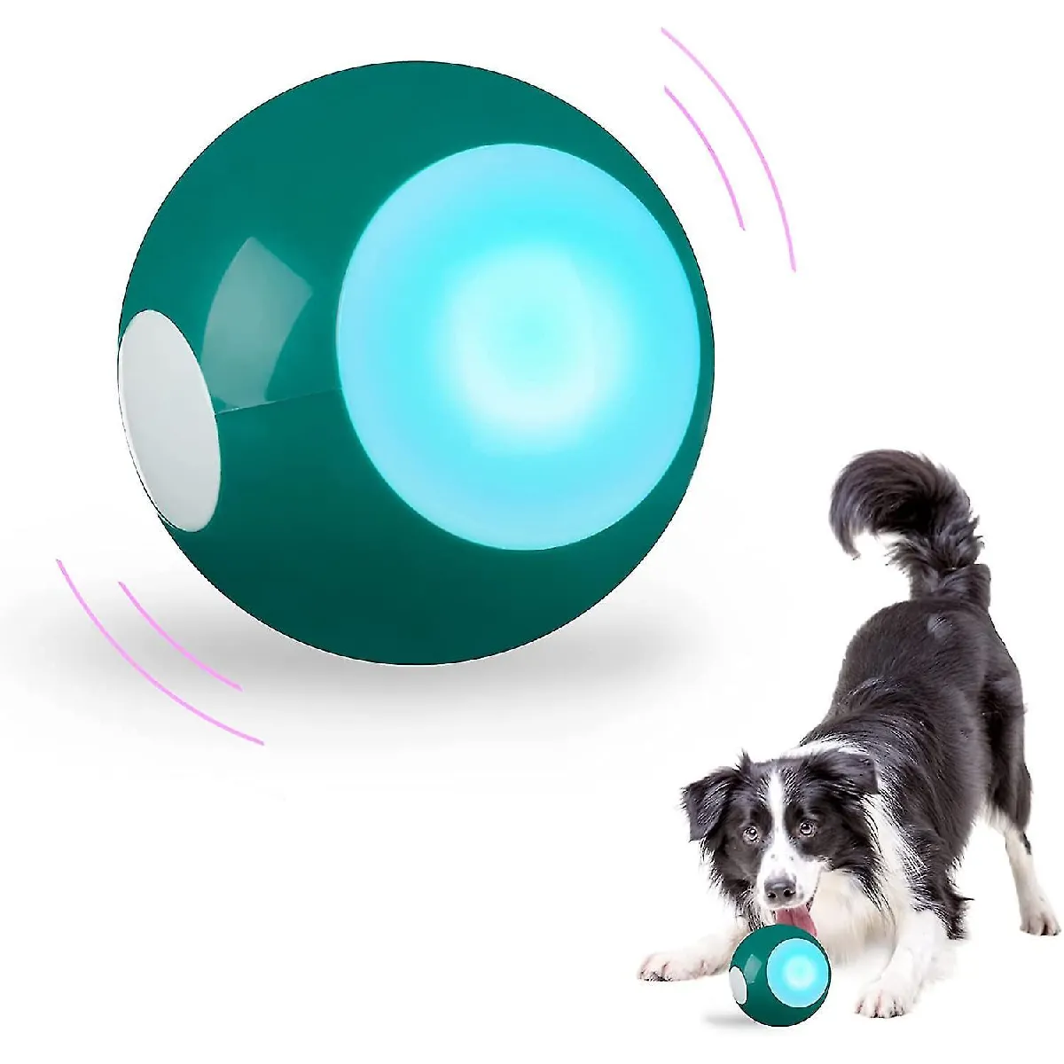 Comparer les prix de Jouets interactifs de balle de chien, balle roulante automatique avec lumières LED, déplacement occupé