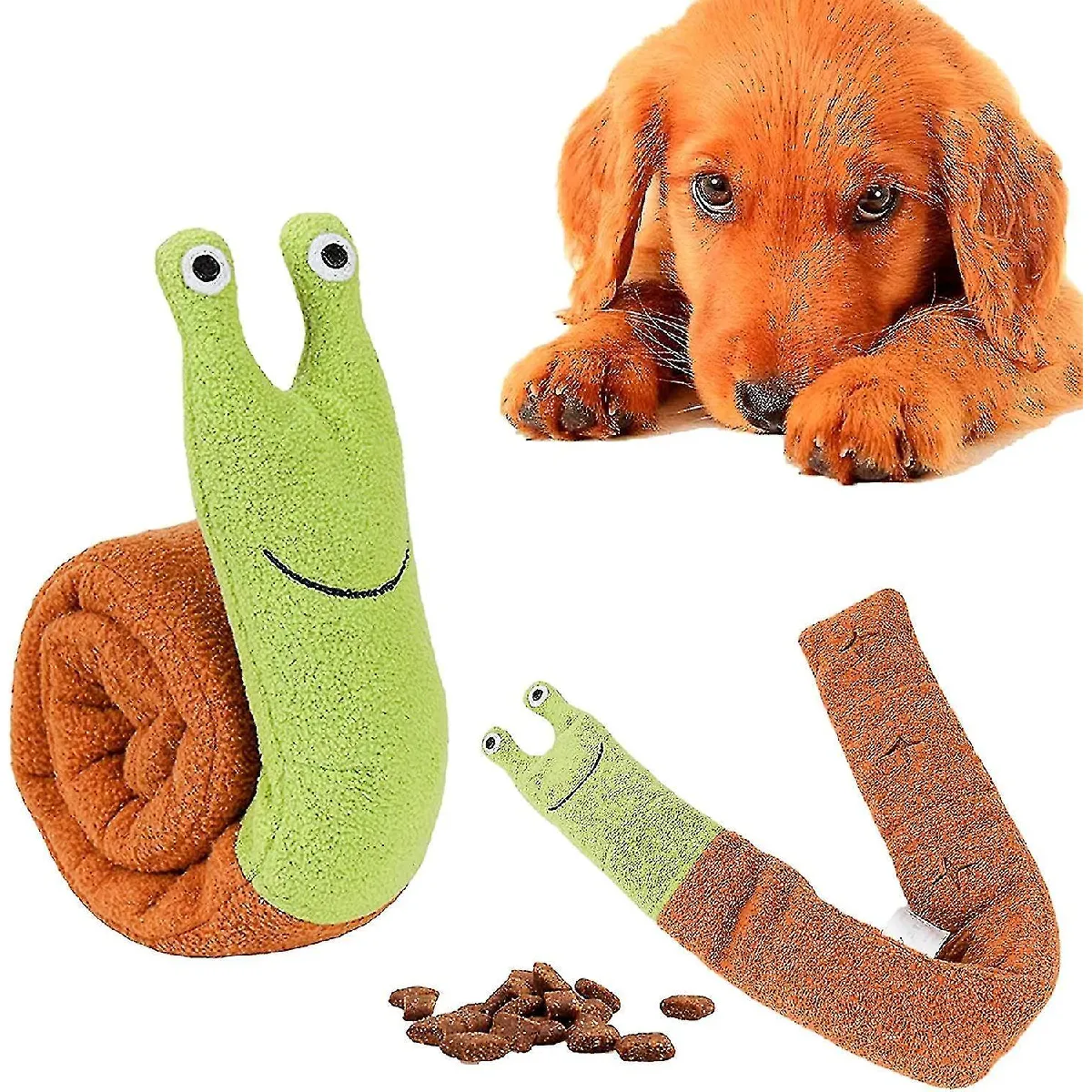 Comparer les prix de Jouets pour chien contre l'ennui, Jouets pour chien grinçants pour l'entraînement à l'instinct de recherche de nourriture, Jouets à mâcher interactifs pour escargots Jouets à mordiller pour chiens de petite et moyenne taille