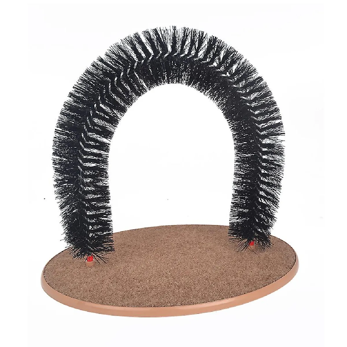 Meilleurs prix pour Arches chat de compagnie auto-esthéticienne avec une base de laine ronde chat jouet brosse jouet pour animaux de compagnie matériel de grattage