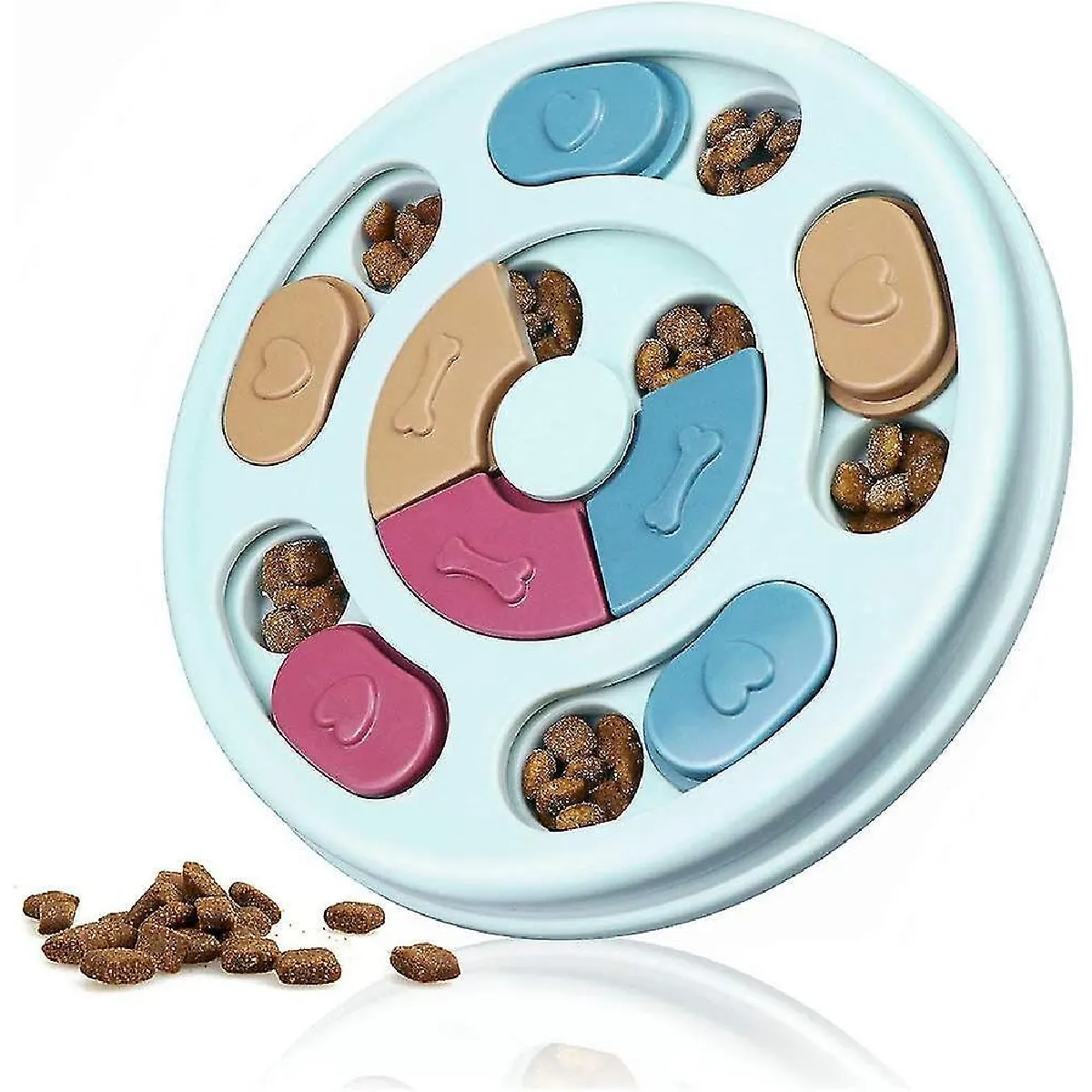 Comparer les prix de Jouets De Puzzle Pour Chien Chiot, Jeu De Puzzle Interactif Jouet Pour Chien, Distributeur De Friandises Pour Chiens Dressant Une Alimentation Amusante, Mangeoire Lente De Conception Colorée Abs Pour Aider Les Animaux De Compagnie D