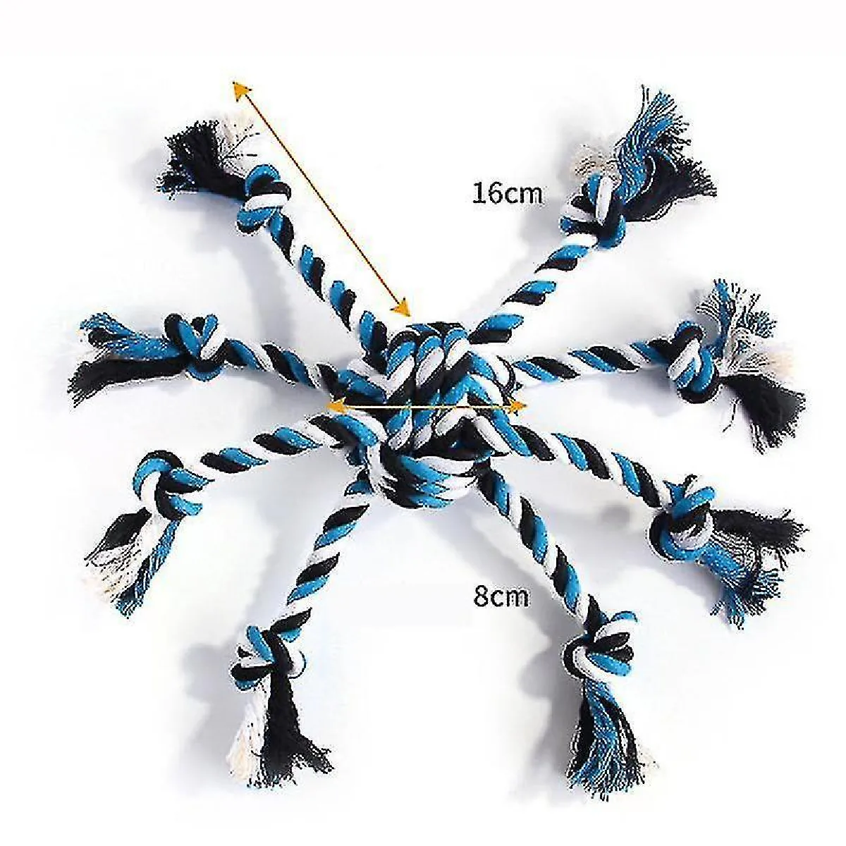 Comparer les prix de Chien Corde Jouet Dents Durables Nettoyage Boule à Mâcher Jouer Nœuds Colorés Animal