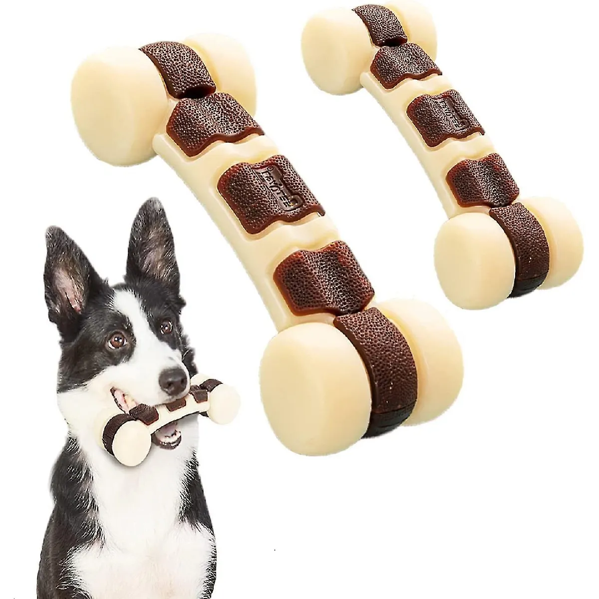 Meilleurs prix pour Jouet à mâcher pour chien, os à mâcher en nylon pour chien agressif, saveur bœuf, pour l'entraînement et le nettoyage des dents, pour les petits et moyens chiens (m)