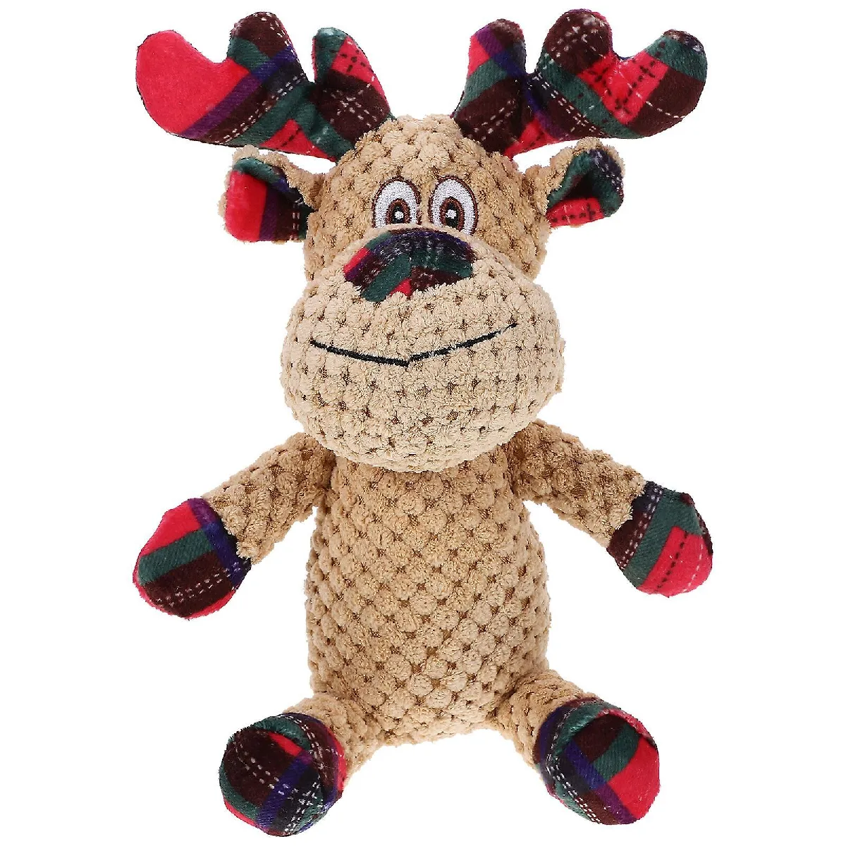 Meilleurs prix pour Chien de Noël Jouet grinçant Chien Jouet de dentition en peluche Petit chien Jouet à mâcher Chiot Molar Jouet