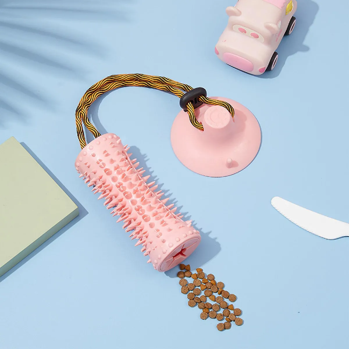 Meilleurs prix pour Jouet pour chien de tir à la corde de guerre à ventouse, jouet interactif pour chien de tir à la corde de guerre avec ventouse, jouets de balle de distribution de nourriture, jouets à mâcher pour chien