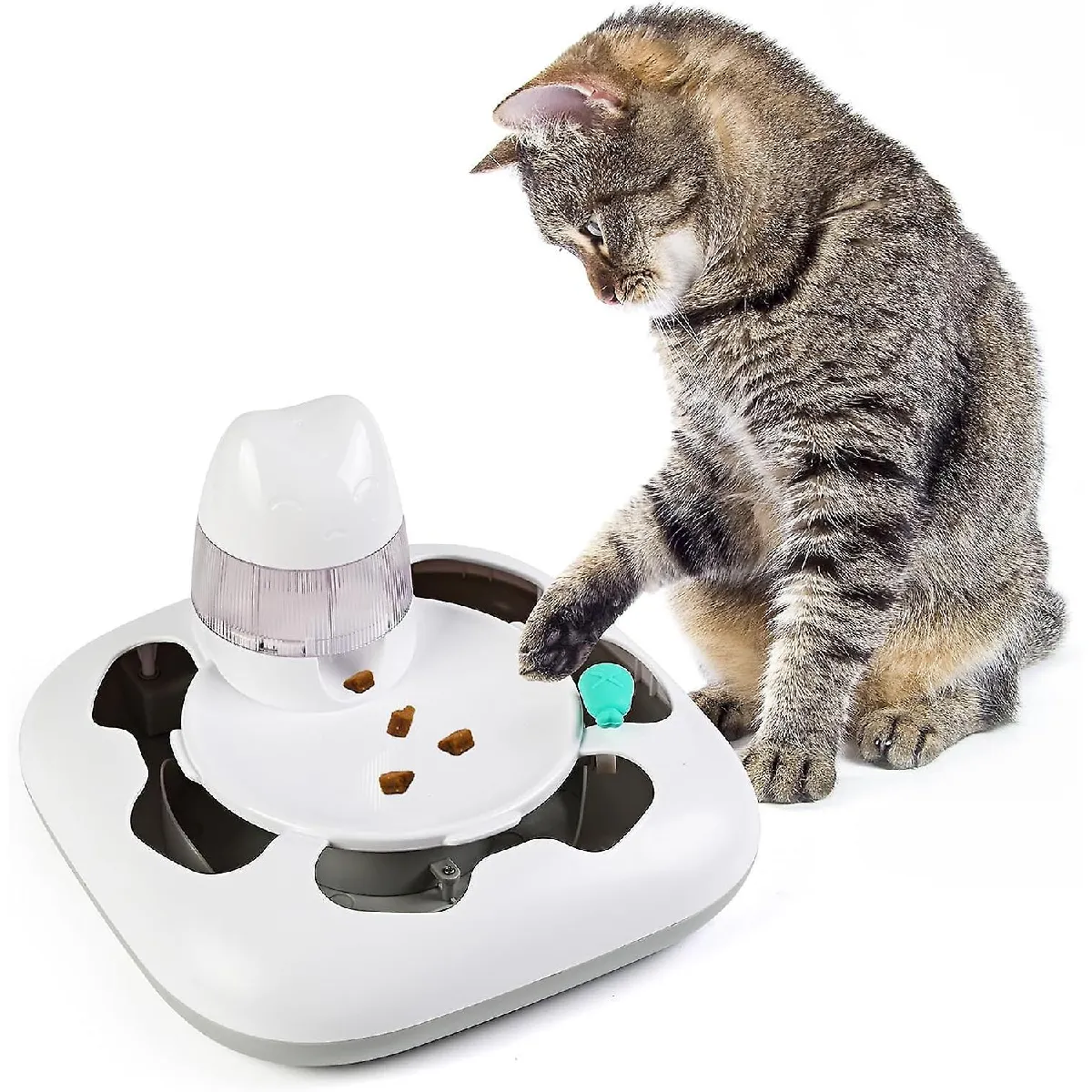 Meilleurs prix pour Jouets interactifs pour chats, jouet distributeur de friandises pour chats, fuite de nourriture automatique, souris de chasse pop-up cache-cache, parfait pour les chats qui s’ennuient à l’intérieur