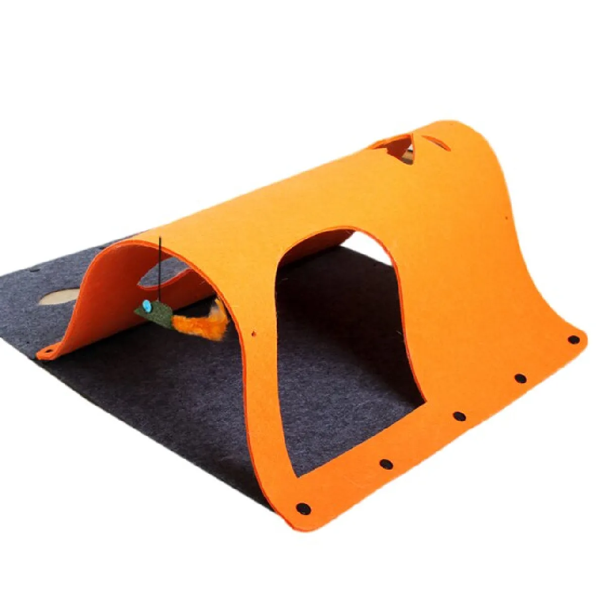 70 * 52cm DIY Chat Tunnel Jouet pliable Chat Tunnel Jouet jouant chaton canal tunnel roulant Jouet jouant interactif Fournitures pour animaux de compagnie   Chat Toy (orange)